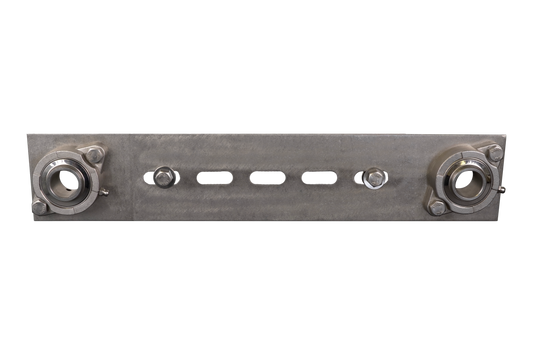 Shaft Support Bracket (Spreader Bar), SS, 16"- 22", w/SS Greaseable Bearings, Adjustable