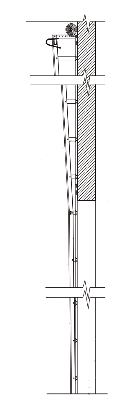 Vertical lift with wall angle